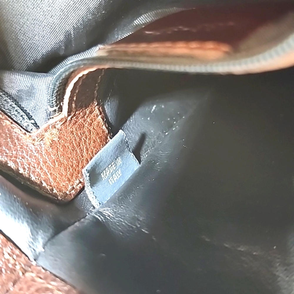 Bally Leather Brown Shoulder Bag, Double Straps. Made In Italy. - Picture 11 of 13